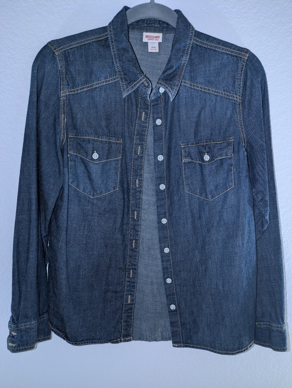 Mossimo Dark Denim Button-Down Shirt